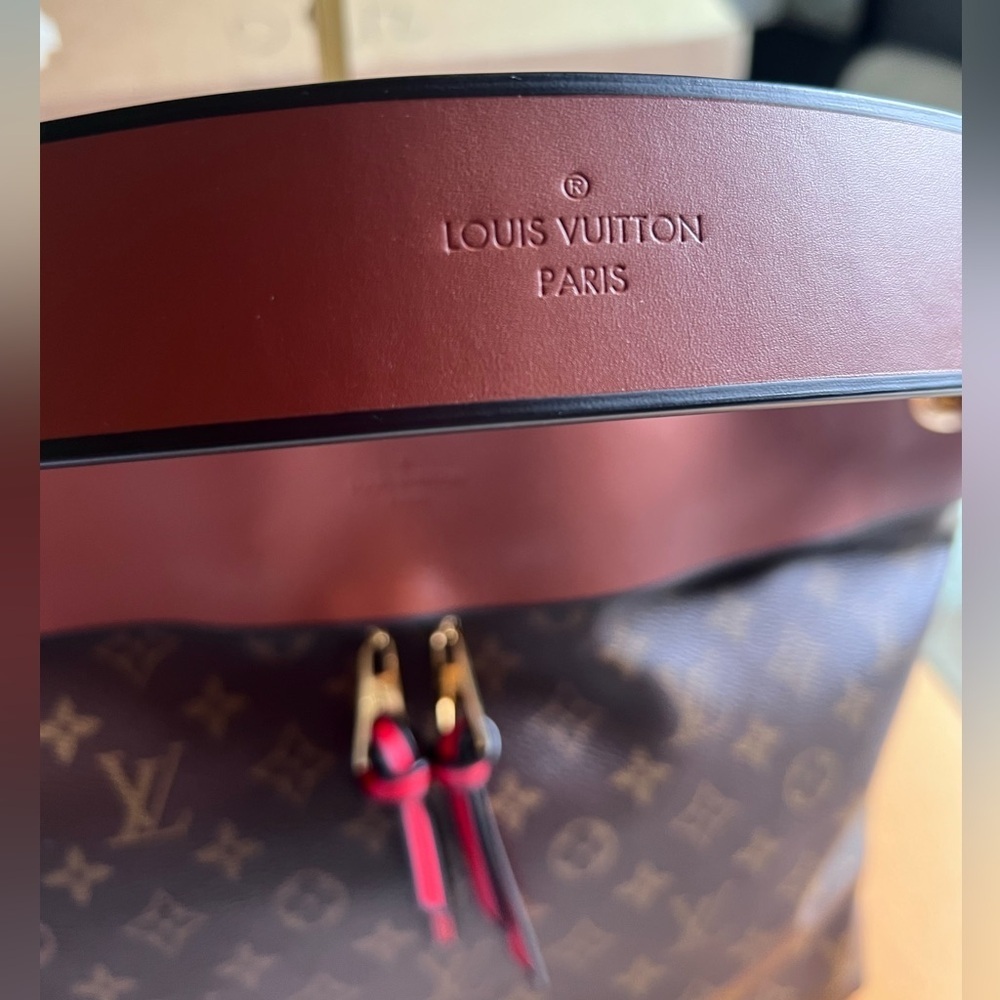 Louis Vuitton GM TUILERIES BESACE HOBO Monogram Camel Leather Shoulder Tote Bag - Picture 6 of 14